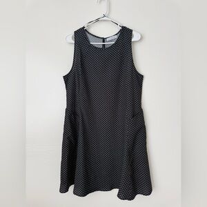 KEREN hart Black and White Polka Dot Mini Dress